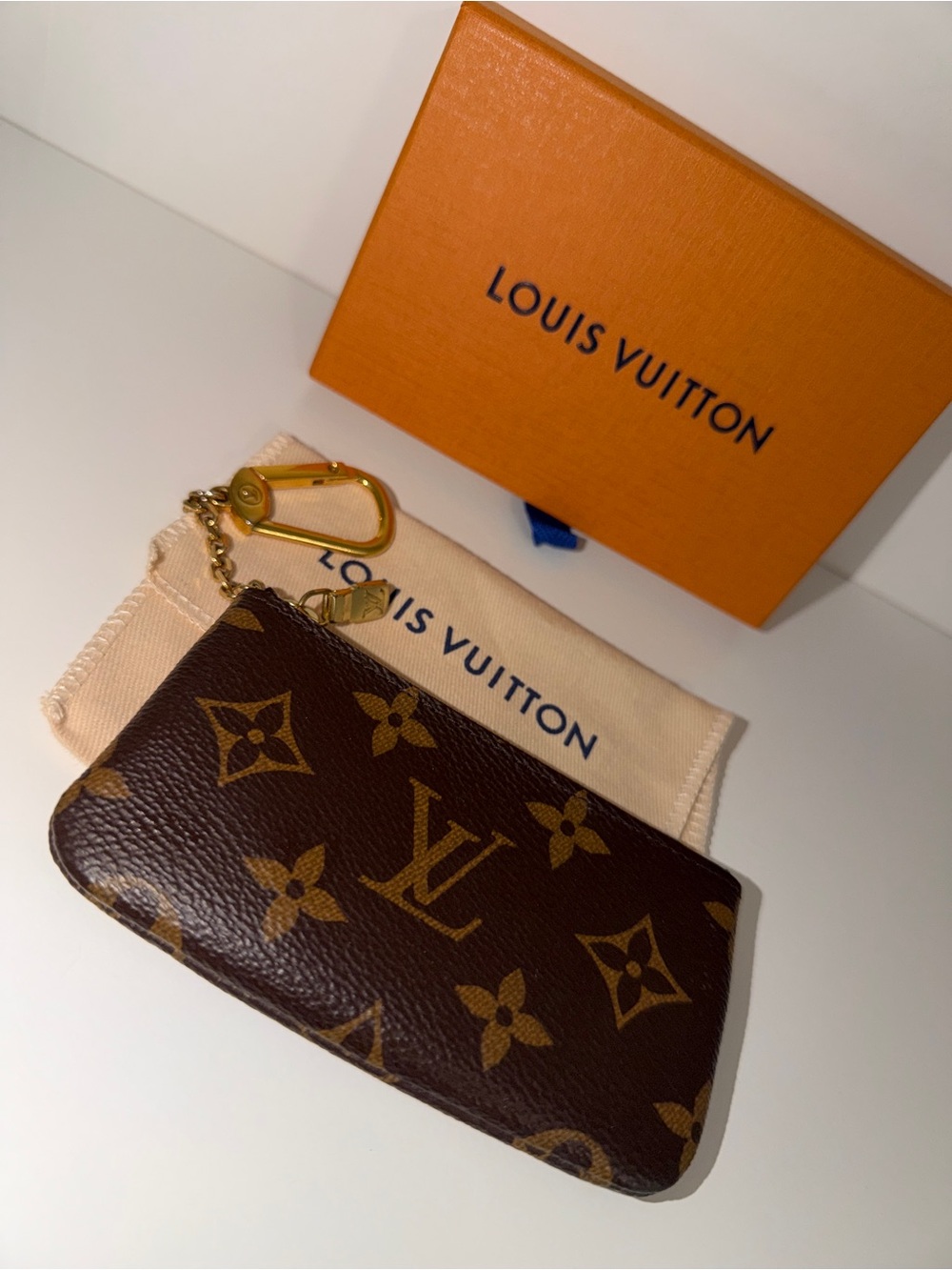 Louis Vuitton Brown Monogram Key Pouch